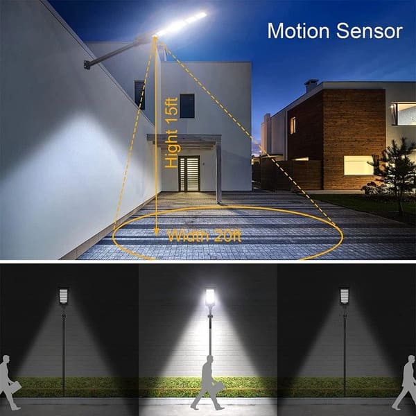 solar street lights motion sensor works